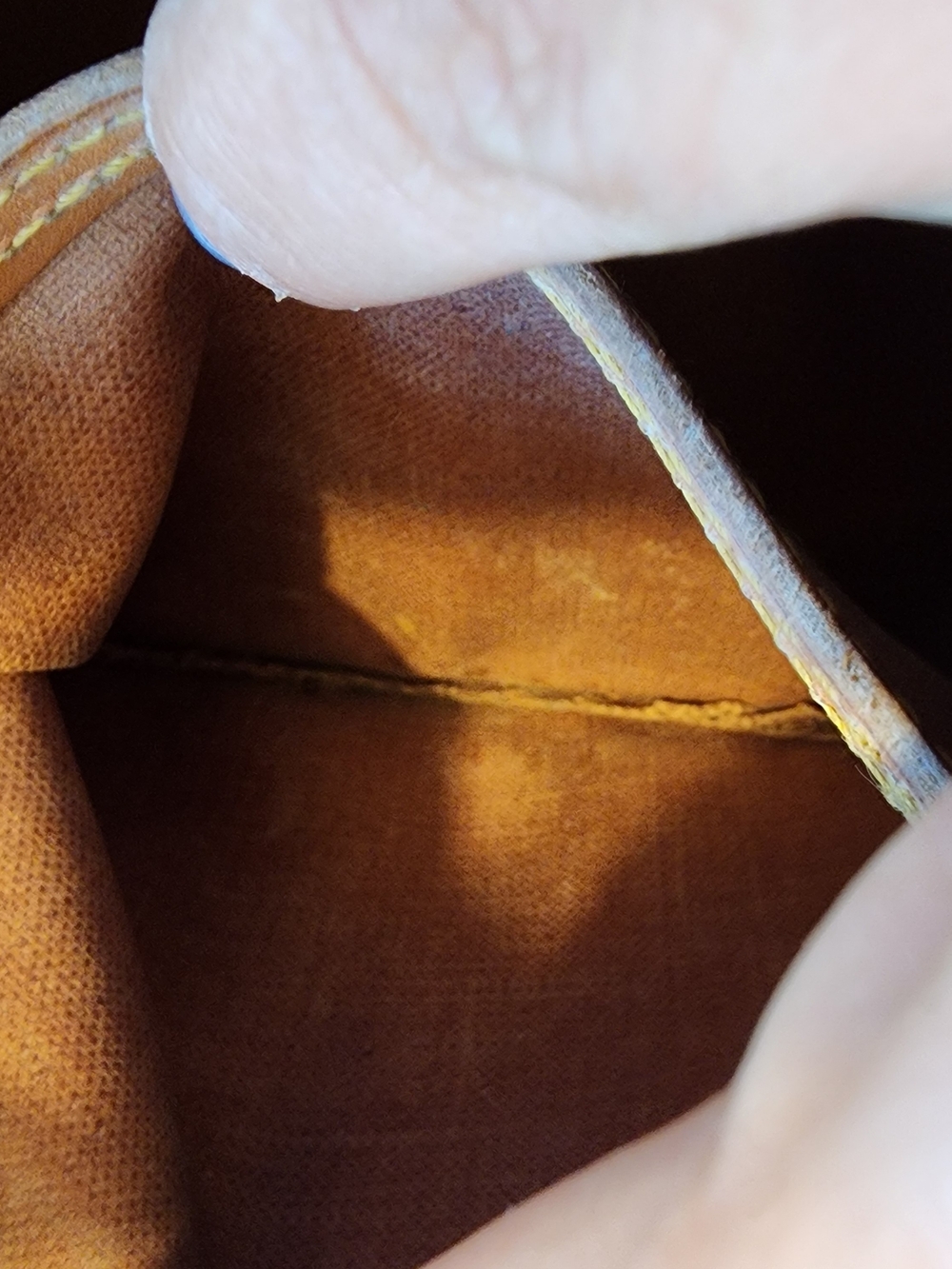 Louis Vuitton Monogram Canvas Satchel in Brown with Tan Trim - Picture 11 of 16